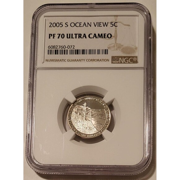2005 S Jefferson Nickel Ocean View Proof PF70 UC NGC - Picture 1 of 2